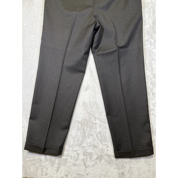 Vintage Brooks Brothers Dress Pants Gray 100% Wool Cuffed Pleated Slacks USA 36 - Picture 10 of 15